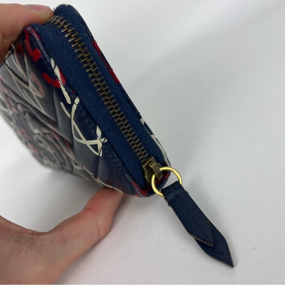 Gucci Ghost Star Graffiti Printed Leather Marmont Zippy Wallet - Picture 6 of 9
